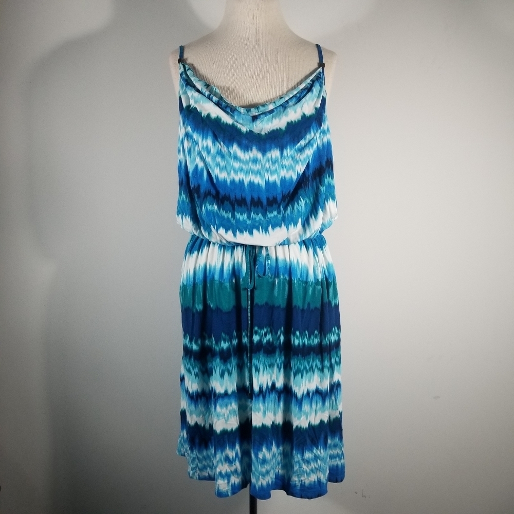 Lane Bryant Blue Tie Dye Beach Dress Size 26/28
